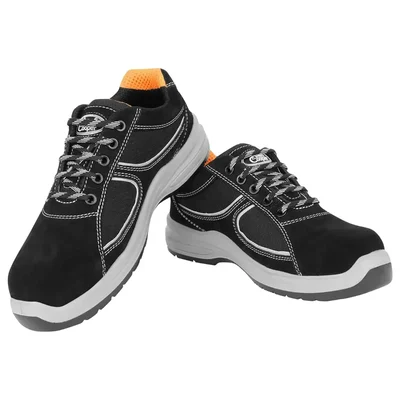 Allen Cooper AC-1582 Safety Sneakers, Dual Density Shock Absobing PU Sole And Composite Toe Cap, Black(Size-5)