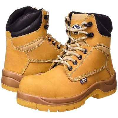 Allen Cooper AC-1584 Safety Boot, Shock Absorbing Nitrile Rubber Sole With DIP PU Midsole, Tan(Size-6)