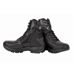 Allen Cooper AC-6053 ISI Marked Speed Lacing, Zipper Combat Safety Boot, Black(Size-4)