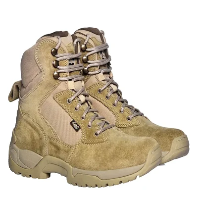 Allen Cooper AC 6053, Special Edition Desert Combat Boot With Side ZIP, ISI Marked, Camel(Size-4)