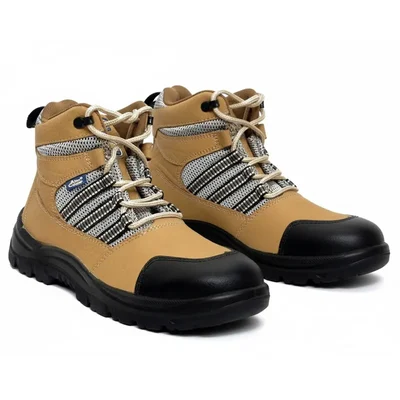 Allen Cooper AC 9006 Nubuck Leather Safety Shoe, 200 Joules Steel Toe Cap(Size-7)