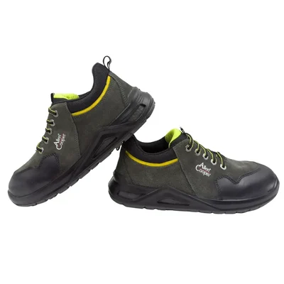 Allen Cooper ACL 1693 Suede Leather Safety Shoes , Triple Density PU Sole With Popcorn Technology And 200J Steel Toe Cap(Size-6)