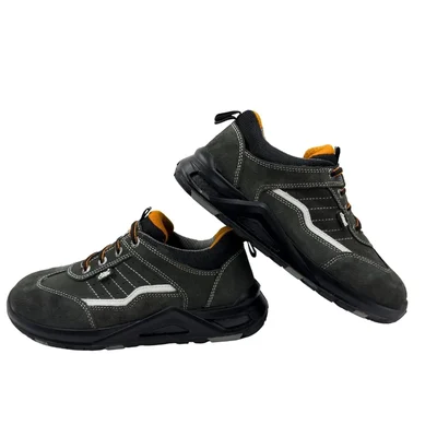 Allen Cooper ACL 3685 Leather Safety Shoe, Nitrile Rubber Sole With 3M Reflector, 200 J Steel Toe Cap(Size-8)