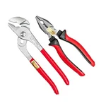 Globus combo of 2pc set- 8 inch (200mm) Alloy Steel Combination Plier and 10 Inch(250mm) Water Pump Piler (307)