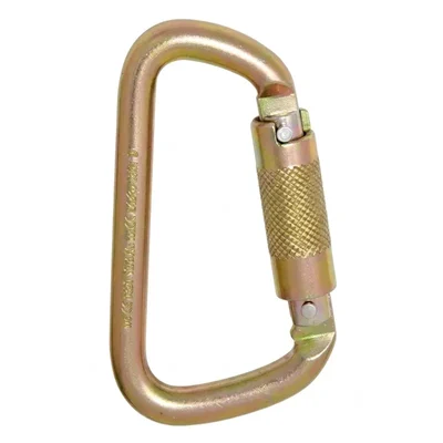 Karam PN113 25kN Alloy Steel Quarter Turn Locking Karabiner 23mm Gate Galvanized Finish