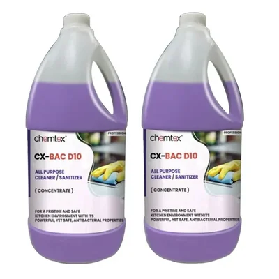 2 Pcs of Chemtex (5 Liter x 2 pcs) CX-BAC D10 All Purpose Cleanser Sanitizer