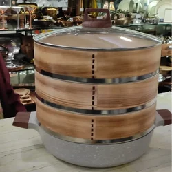 High Quality Aluminium Casting 3 Tier Momo Steamer For Multi Purpose Steam Based Cooking, 32x32x40 cm Size