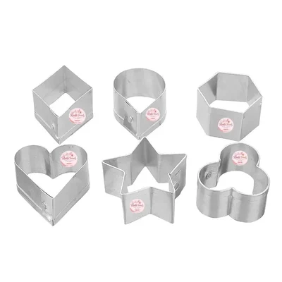 RINKLE TRENDZ Set of 6 Aluminium Cookie Cutter, Biscuit Cutter Fondant, DIY Cake
