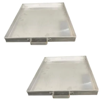 Premium Quality 14x18 inch Aluminium Dhokla Tray (Pack of 2) for Dhokla Making Machine