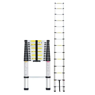 Smarty 14 Steps (23.5 ft/7.2 Meter) Portable Single Side Aluminium Telescopic Ladder