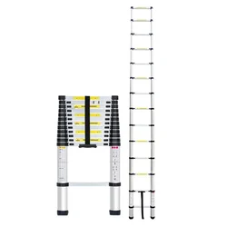 Smarty 14 Steps (23.5 ft/7.2 Meter) Portable Single Side  Aluminium Telescopic Ladder 