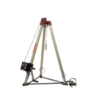 ABRIGO AB-640 Aluminium Safety Tripod for Confined Space Entry & Rescue, Telescopic Adjustable Legs, EN 795 Type B Certified
