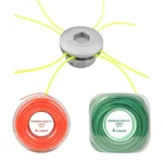 Heavy Duty BC 510 Aluminium Trimmer Head and 3mm, 50 Meters Round & Square Nylon Rope Combo for Brush Cutter