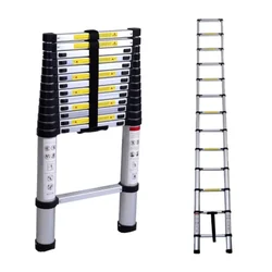 Big Apple 150 Kg Load Capacity 13 Steps (12.5 Ft) Multi-Purpose Aluminum Telescopic Extension Step Ladder