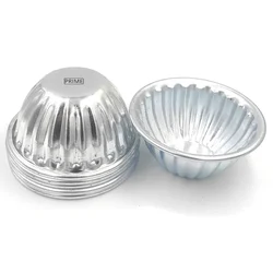 6 pcs Large Aluminum (Bowl) Cupcake/ Jelly Cupcake/ Baking Moulds for Oven
