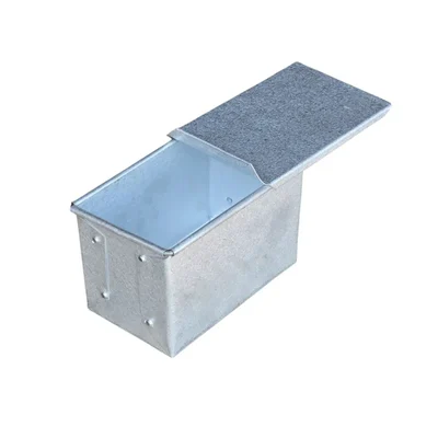 Aluminum 4.5 x 8.5 x 4.5 Inch 600 gm Single Bread Mould With Dhakkan Lid(Pack-2 Pcs)