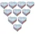 Pack of 10 Heavy Duty Long Lasting Aluminum 10 Inch Heart Shape Cake Moulds With 1.1 kg Capacity