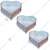 High Capacity (Pack of 3) Aluminum 5 , 7 and 11 Inch Heart Shape Cake Mould With 600 gm, 800 gm, and 1.2 kg Capacity