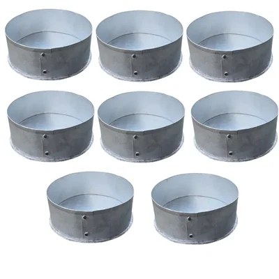 Heavy Duty Food Grade ( Pack of 8 ) Aluminum 6  inch Round Shape Cake Moulds for Professional Bakeries