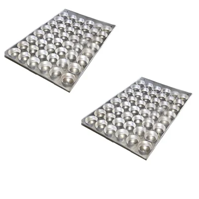 Aluminium 13 x 18 Inch, No. 6 Muffin Tray With 48 Baking Pots for Muffins, Cupcakes(Pack-2 Pcs)