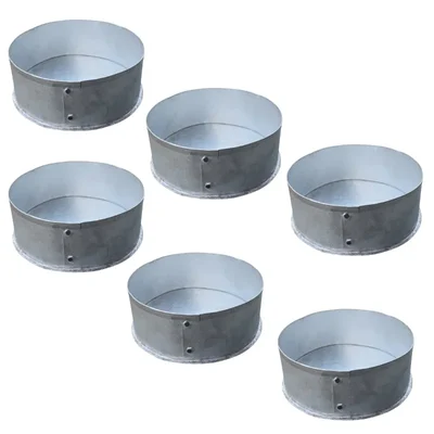 Heavy Duty Long Lasting ( Pack of 6 ) Aluminum 6 inch Round Shape Cake Moulds for Professional Bakeries