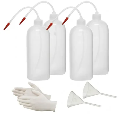 VVS Borosilicate Media Bottle GL45 Screw Cap Light Protection Lab Storage 4pcs