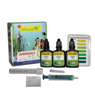 Lifesonic Ammonia Test Kit for Aqua-Farming | 100 Tests Per Kit | 3 Years Shelf Life