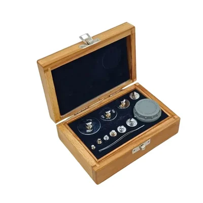 COMETEK Laboratory Analytical Weight Box | High-Accuracy 1mg to 200gm Calibrated Mass Set with Forceps
