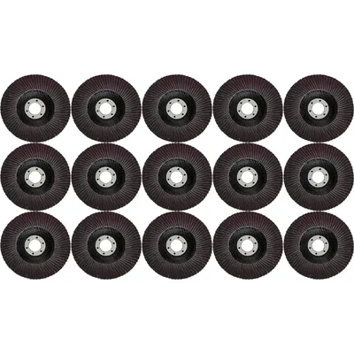 Combo of 4 inch Cut-off Wheel, Grinding Wheel, and Flap Disc Grit #80 for Angle Grinder(Pack-15 pcs)