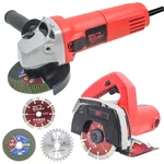 HPD Shakti 100mm (4") 850 Watt Angle Grinder & 110mm (4") 1050 Watt Marble Cutter Combo With Cutting Wheels & Accessories