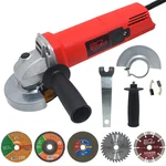 HPD Shakti 100mm (4") 850 Watt Copper Motor Angle Grinder With 5 Pcs Wheel/Disc, 1 Pair Gloves & Accessories, 11000 RPM