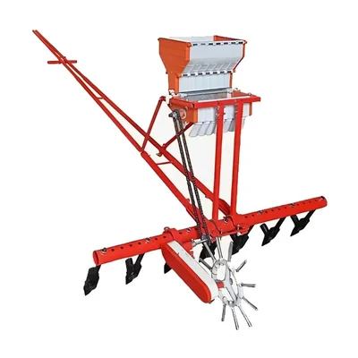 Animal Driven 7 Tyne Pipe Seed Drill, 14 Kgs Hopper Capacity