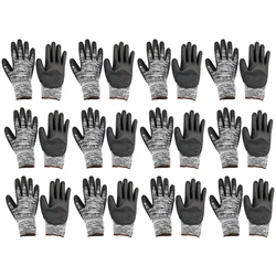Ansell (Edge 48-705) 12 Pair Safety Gloves - 9 Size, PU-coated Palm, Cut and Abrasion Protection for Industrial Use