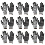 Ansell (Edge 48-705) 6 Pair Safety Gloves - 9 Size, PU-coated Palm, Cut and Abrasion Protection for Industrial Use