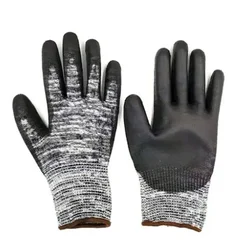 Ansell (Edge 48-705) Safety Gloves - 9 Size, PU-coated Palm, Cut and Abrasion Protection for Industrial Use