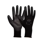 Ansell EDGE 48-126 Polyester Material Palm Coated Light-Weight Black Safety Gloves
