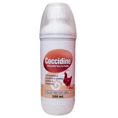 Coccidine 500 ml Anticoccidiosis Liquid Supplement Water-Soluble Feed Additive for Chicks, Broilers, Layers & Birds