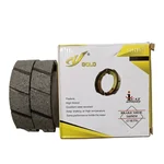 Premium Quality CY Gold E-Rickshaw 160mm Brake Shoe Set iCAT Approved High Friction Slotted Drum Lining Kit (Pack of 2)
