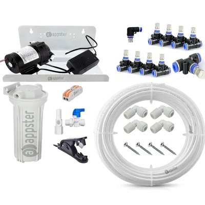 APPSTER 10 Nozzle Misting System Kit for DIY Fogger, Cooling, Sanitization Tunnel, Sprayer & Outdoor Irrigation Setup