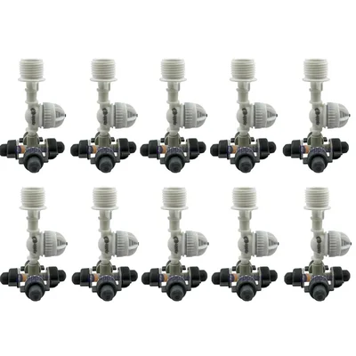 APPSTER 10pcs 4Way Fogger Assembly 1/2 Threaded with Anti-Drip Check Valve | Garden, Greenhouse & Poultry Cooling System