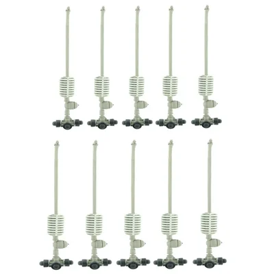 APPSTER (10pcs) Irrigation Fogger System 4 Way Fogger Assembly Unit with Check Valve for Garden & Greenhouse