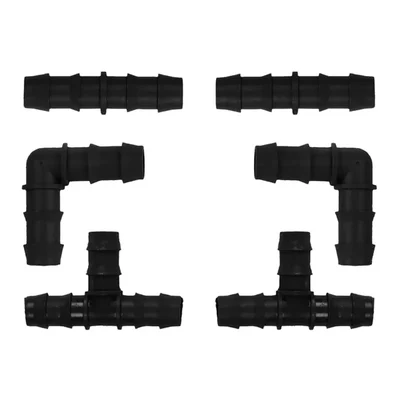 APPSTER 16MM Drip Irrigation Connectors Kit | Elbow, Tee & Straight Pipe Joint Fittings for Home Garden Dripline(Quantity-Pack Of 30 (10 pcs each))