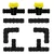 APPSTER 16mm Drip Irrigation Accessories Kit | Elbows, Tees, Straight Connectors & Taps for Garden Watering Systems(Quantity-Pack Of 40 ( 10 pcs each))