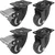 APPSTER 2 inch Plate Type Caster Wheel, 280 kg Load Capacity - Pack of 4