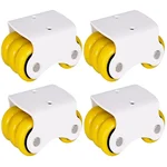 APPSTER 3 inch Plate Type Fixed Caster Wheel, 300 kg Load Capacity - Pack of 4
