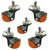 APPSTER 5 pcs 3/8 inch Thread Type 60 Rotating Bearing Casters Wheel, 150 kg Load Capacity