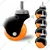 APPSTER 5 pcs 3/8 inch Thread Type 60 Rotating Bearing Casters Wheel, 150 kg Load Capacity