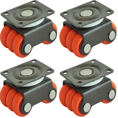APPSTER 2 inch Plate Type Caster Wheel, 150 kg Load Capacity - Pack of 4