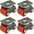 APPSTER 2 inch Plate Type Caster Wheel, 150 kg Load Capacity - Pack of 4