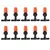 APPSTER Plastic Drip Irrigation Misting Nozzles with Tee Dripper Emitters for Greenhouse Watering System (Pack of 10)